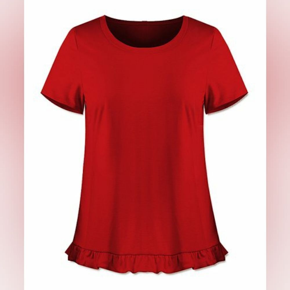 Loveudear Ruffle Hem Top sz 3xl